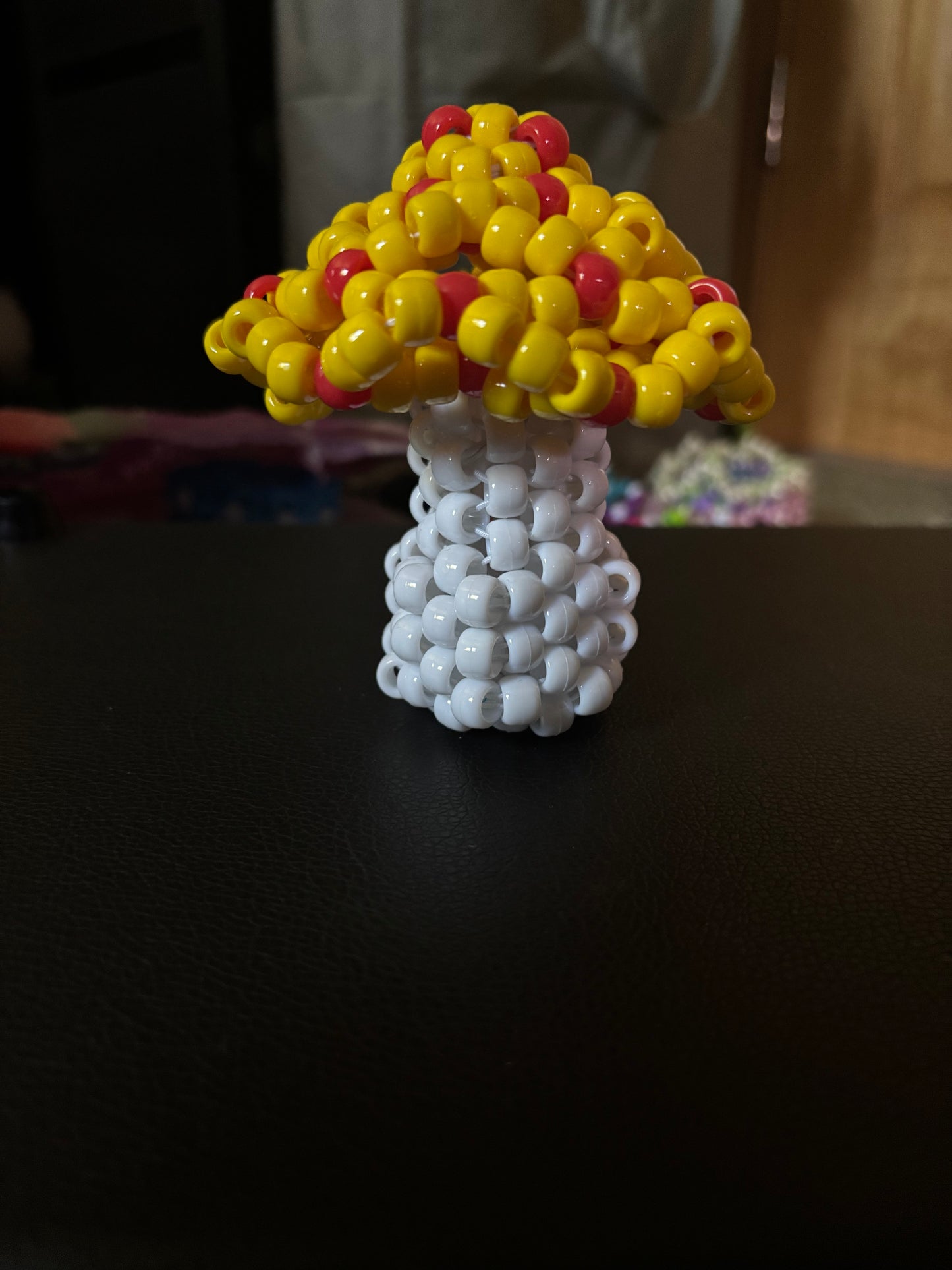 Yellow and Red Kandi Mushroom
